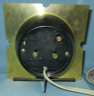 Vintage TELECHRON Day & Date Alarm Clock GE Model 8M29 Brass & Bakelite 3