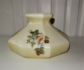 Aladdin Coleman Oil Lamp Shade B&h Rayo Floral Pattern 9 Panel 10” Fitter
