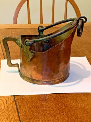 18th C Copper And Brass Small Cooking Pot Aafa Decorative Arts Americana Metalwa