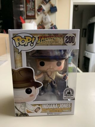 Funko Pop Disney Parks Exclusive 200 Indiana Jones With Machete Box Damage