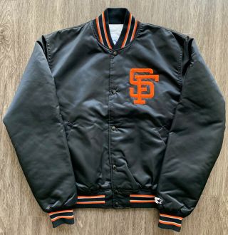 Authentic Vintage San Francisco Giants Satin Starter Jacket L Sf 90s