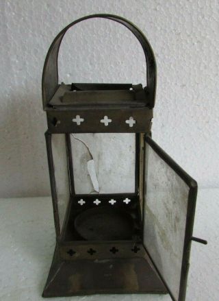 Vintage Old Brass Kerosene Oil Lamp Holder Collectible