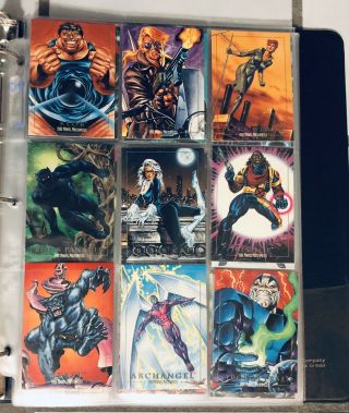 1992 Marvel Masterpieces Skybox Complete Base Card Set And Bonus Cards Set