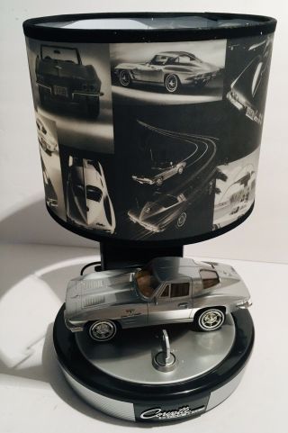 1963 Corvette Sting Ray Collectors Car - Table Lamp W/ Sound Effects - Euc