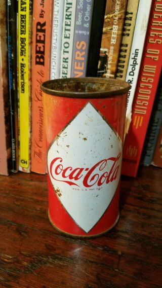 Coca - Cola 12oz Flat Top Soda Can Anchorage Alaska Early Single Diamond