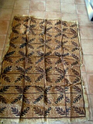 Early 20th Century Tapa Cloth,  Larger Rectangle Panel