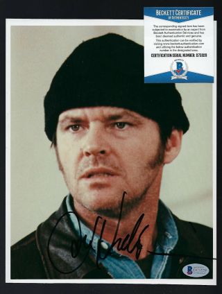 Jack Nicholson Signed 8x10 Photograph Bas Authenticated Cuckoo 