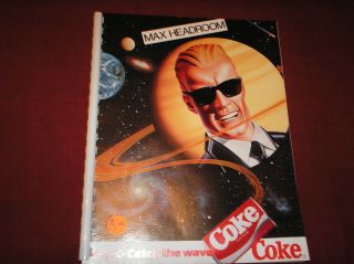 1986 Coca - Cola Max Headroom Catch The Wave Notebook
