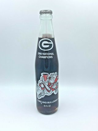 1980 Georgia Bulldogs National Championship Coca - Cola Bottle
