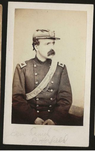 Civil War Cdv Union Colonel/general Daniel Butterfield Moh,  Wrote Taps