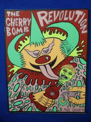 Very Rare Mike Diana Hand Screened Cherry Bomb Revolution S/n 