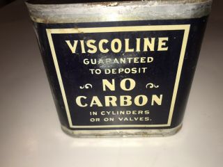 Vintage Viscoline Auto Oil Can,  Not Porcelain Sign,  Has Pump
