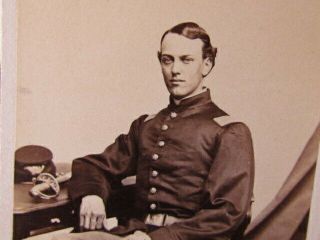 44th Massachusetts Infantry Lt.  Frederick T.  Brown Cdv Photograph