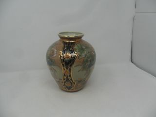 Large Japanese Satsuma Vase - Crackle Glaze