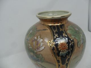 Large Japanese Satsuma Vase - Crackle Glaze 3