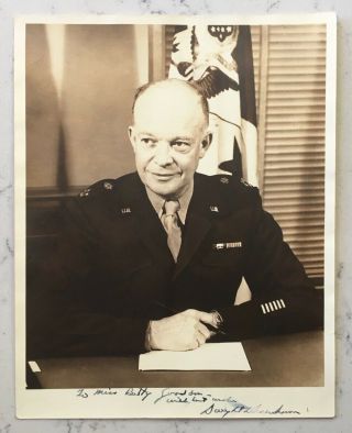 Vintage General President Dwight D.  Eisenhower Signed Signature Autograph Photo