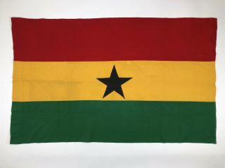 Vintage Cotton Ghana West Africa Flag Banner African Cloth Old Ghanaian Ghanan