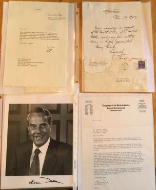 Signed President Dwight D.  Eisenhower,  Harry S Truman,  Sen.  Bob Dole Letters