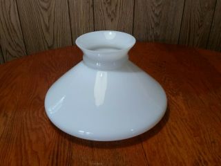 Vintage Hurricane Lamp Shade White Milk Glass Fits 10 Inch Fitter