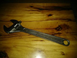 Vtg Snap - On Tools Corp.  Blue - Point 12 " Adjustable Crescent Wrench Made In U.  S.  A