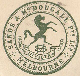 Stamp Australia 1d Kgv 1935 C Of A Watermark Sands & Mcdougall Advertising Cover