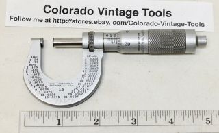 Brown & Sharpe No.  13 (0 - 1 " /.  0001) Machinist’s Micrometer Caliper / Cv Tools