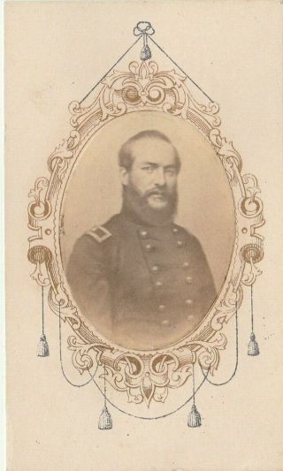 Civil War Cdv General James A Garfield - - Lucy Allen Advertizement On Back