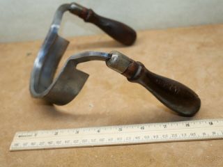 Unique Vintage Inshave Or Bent Drawknife Wood Carving Tool