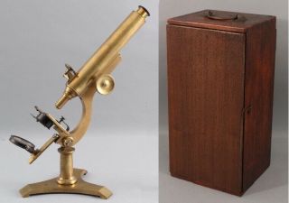 Rare 1860s Civil War Us Army Hospital,  Joseph Zentmayer Scientific Microscope Nr