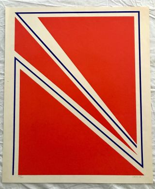 Vintage Limited Edition Hand Signed Abstract Geometric Art Print Thomas Garrick