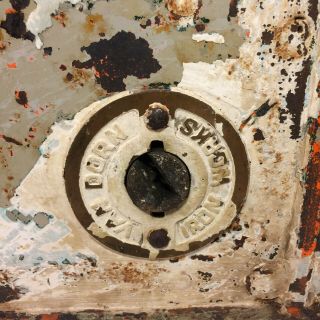 Vintage Van Dorn Prison Jail Cell Door Lock Brass Heavy Cast Iron (No Key) 2