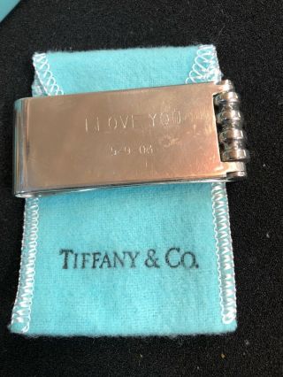 Vintage Tiffany & Co.  Paloma Picasso Sterling Silver Roller Money Clip W/box