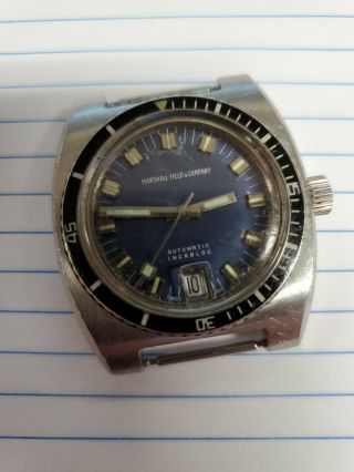 Vintage Mens Marshall Field & Company Dive Watch With Bakelite Bezel