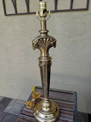 Vintage Tyndale Frederick Cooper Hollywood Regency Brass Ram Table Lamp