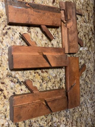 5 Antique Hand Wood Moulding Planes