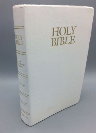 Holy Bible Niv With Helps Words Of Christ Red Letter 1984 Zondervan White Cover