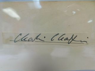 Charlie Chaplin Signed Cut Beckett Authentic Bas Slabbed Auto Bold Very Rare 1/1