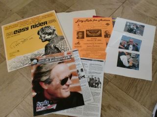Peter Fonda - Easy Rider Lp Album - Signed,  Photos / Articles / Flyer - Nm -