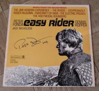 PETER FONDA - EASY RIDER LP Album - SIGNED,  Photos / Articles / Flyer - NM - 2