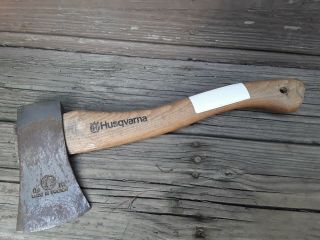 Husqvarna Hatchet Camping Axe With Wooden Handle Made In Sweden.