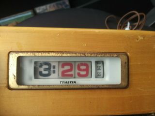 RETRO Vintage TYMETER NUMECHRON Flip Clock - Midcentury Blond 1950s 3