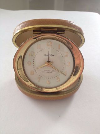 Vintage Westclox Travel Ben 7 Jewels,  Portable Alarm Clock