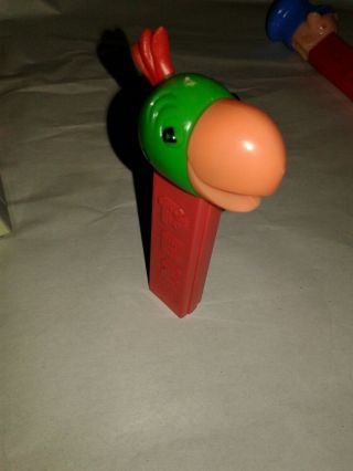 Vintage N/f Peach Face Green Headed Cockatoo Pez Htf Color Combo.