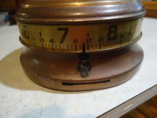 Very Unusual Non Lux Mystery Rotary Tape Measure Clock Art Deco