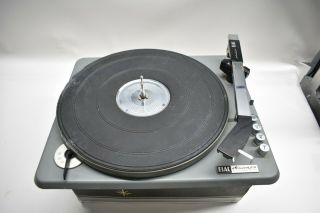 Vintage Rare Elac Miracord 10h Turntable Record Player 4 Speed Germany Cart
