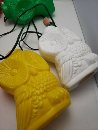 Vintage 7 Owls Retro Blow Mold Camping RV Lights Outside Light 3