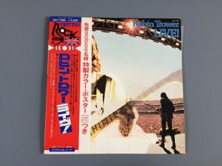 Robin Trower " Robin Trower Live " 1976 Japanese Vinyl Lp Obi/insert