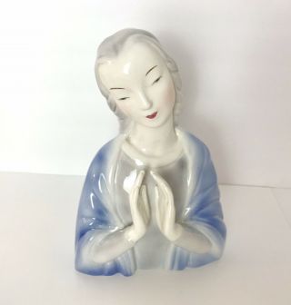 Vtg Goldscheider 9 " Praying Madonna Virgin Mary Statue Bust Figure