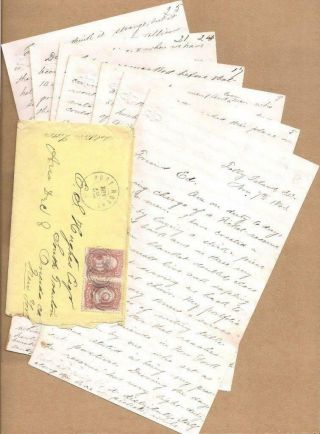 1863 Civil War Letter,  Port Royal Sc To S Trenton Ny Soldier On Folly Island