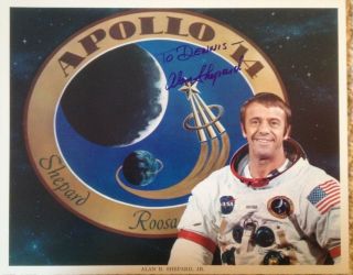 Astronaut Alan Shepard Signed Official Nasa Apollo 14 Mission Photograph